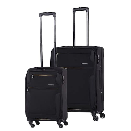 imagem-Conjunto de Malas de Viagem Expansível Poliester Samsonite Bahia Cadeado Tsa Rodas 360º P/m Preto