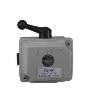 Chave Eletromecânica Reversora Modelo QS5 - 3 Polos - Em Caixa de Sobrepor Caixa Plástica - 3 Polos de 15A.