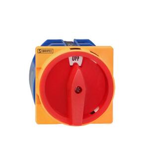 Chave Rotativa Liga/Desliga para Porta de Painel Modelo LW28GS-Tetrapolar-Com Disposição p/ Cadeado Tetrapolar 20A.