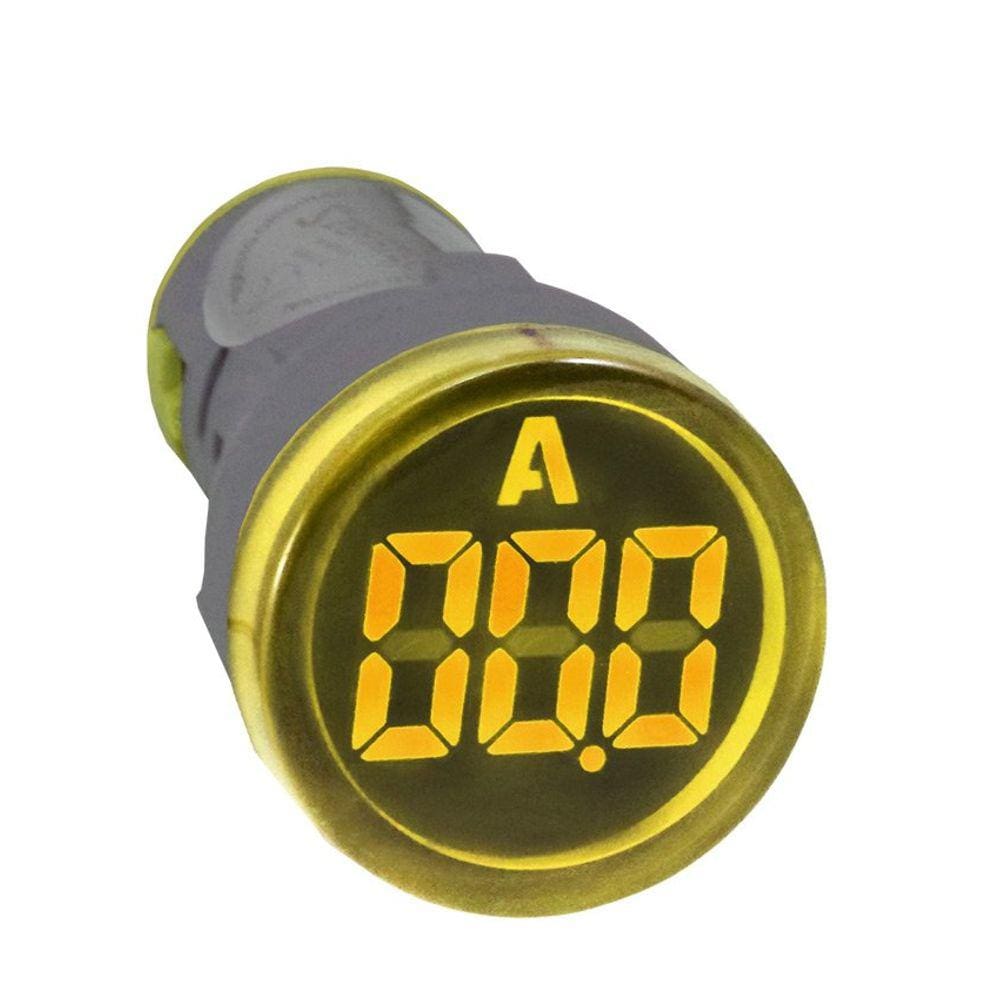 Amperímetro Digital AD22 de 0-100A - Alimentação 60~380Vca Amarelo
