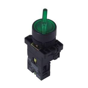 Chave Seletora Iluminada Plástica Modelo XB2 EK2361 2 Posições Verde 220Vca - com 1NA