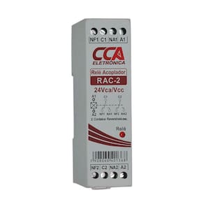 Relé Acoplador com 2 Contatos Reversíveis 24 Vcc/Vca