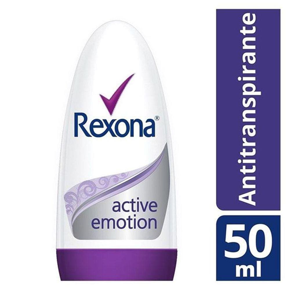 Desodorante Antitranspirante Rexona Feminino Roll On Active Emotion 50mL