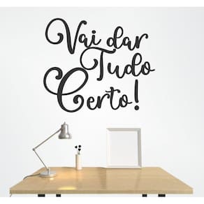 Adesivo De Parede Frase Vai Dar Tudo Certo Motivacional