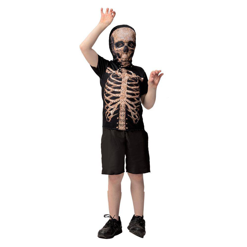 Fantasia Caveira Infantil Esqueleto Trincado Hallowen Menino