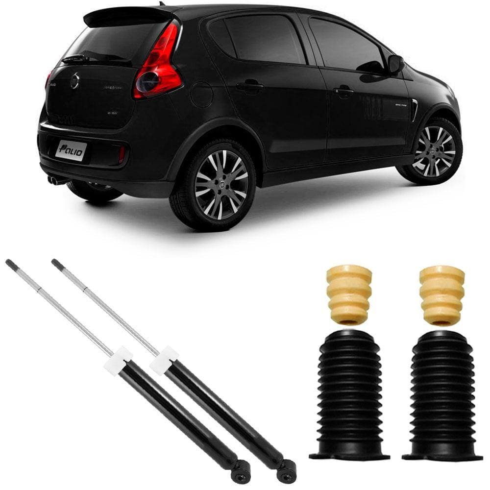 2 Amortecedor Fiat Palio 2012 A 2017 Traseiro Monroe E Kit