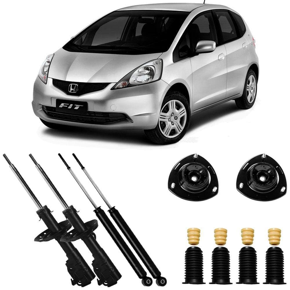4 Amortecedor Honda Fit 2009 A 2014 Diant Tras Kayaba E Kit