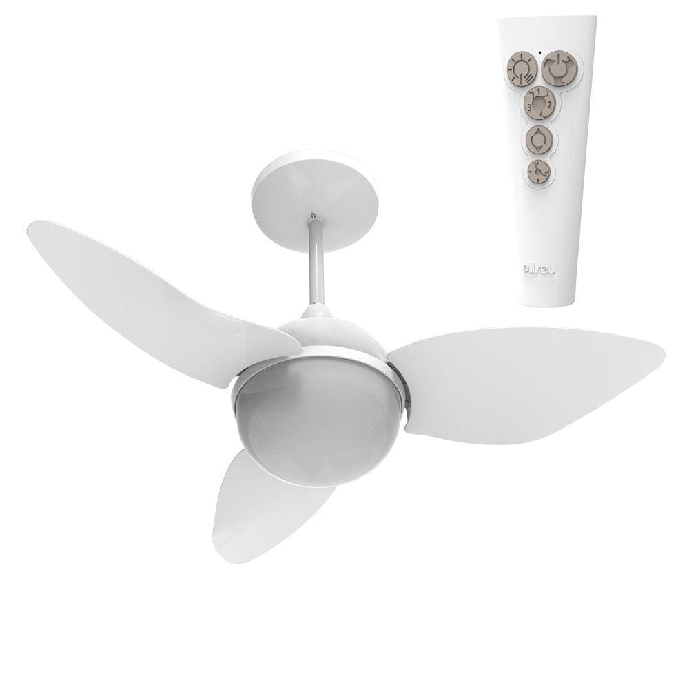 Ventilador Teto Aliseu Smart Branco Com Controle Remoto 220V