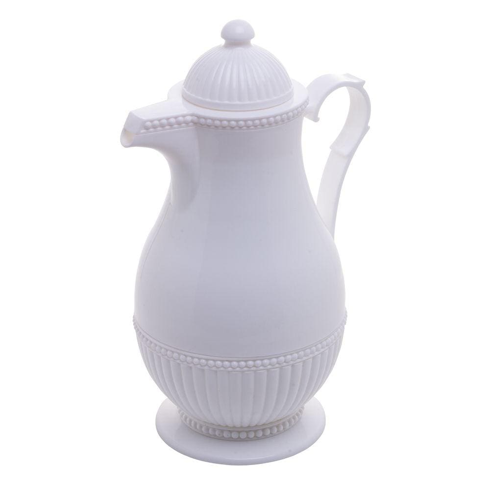 Garrafa Térmica Plástica Vintage Branca 1 Litro Lyor