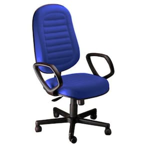 Cadeira Presidente Gomada Com Braços Linha Blenda Azul