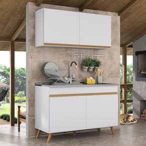 Armário De Compacta 2 Peças Multimóveis Branco