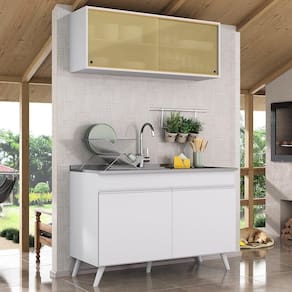 Armário De Compacta 2 Peças Multimóveis Branco