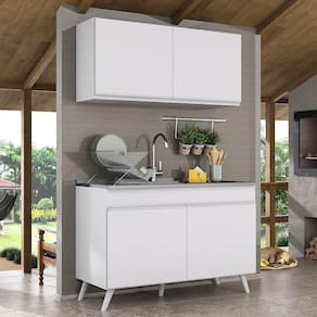 Armário De Compacta 2 Peças Multimóveis Branco