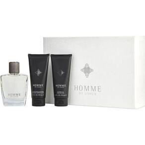 Cx De Presente Masculino Usher Homme Usher Eau De Toilette Spray 100 Ml + Pós Barba 100 Ml + Gel De Banho 100 Ml