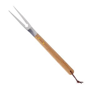 Garfo Para Churrasco Aço Inox Com Cabo de Bambu Lyor