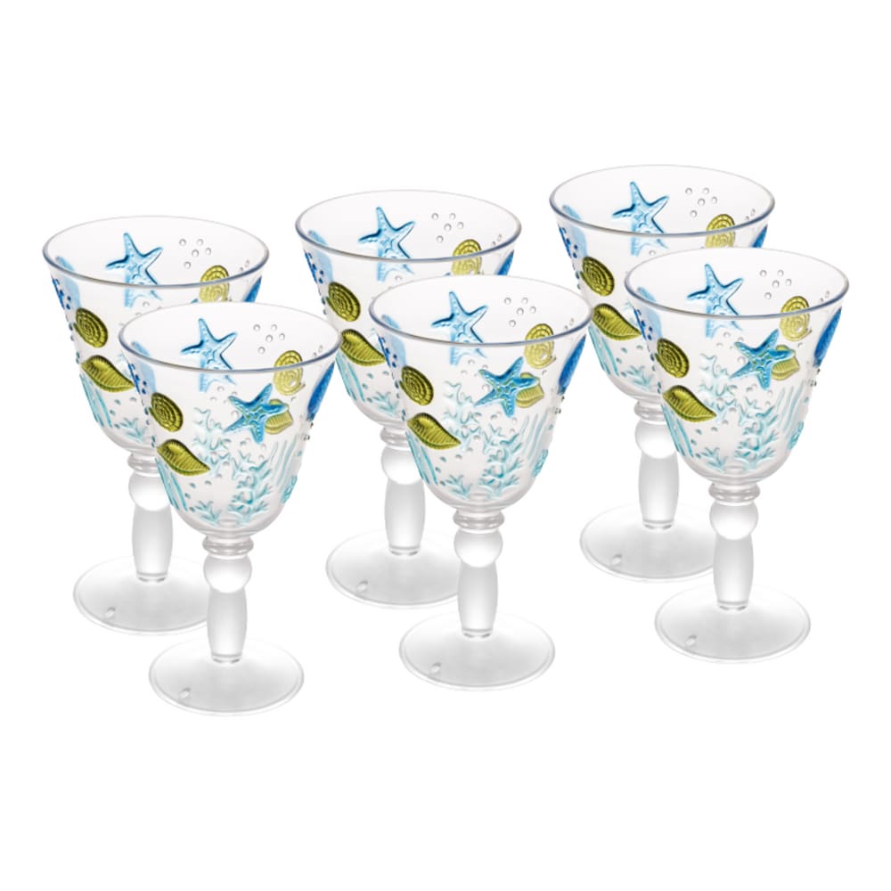 Conjunto 6 Taças de Acrílico Ocean 420ml Wolff