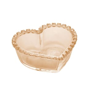 Bowl de Cristal Coração Âmbar Metalizado 13,5cm Lyor