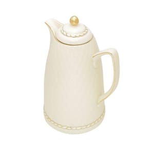 Garrafa Térmica de Porcelana Renda Creme 900ml Wolff