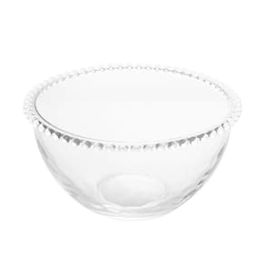 Saladeira de Cristal Pearl Bolinha Transparente 21cm Wolff