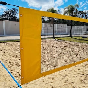 Rede Multiuso Zaka Volei Beach Futevolei com banda lateral Amarela 9,60m x 1m