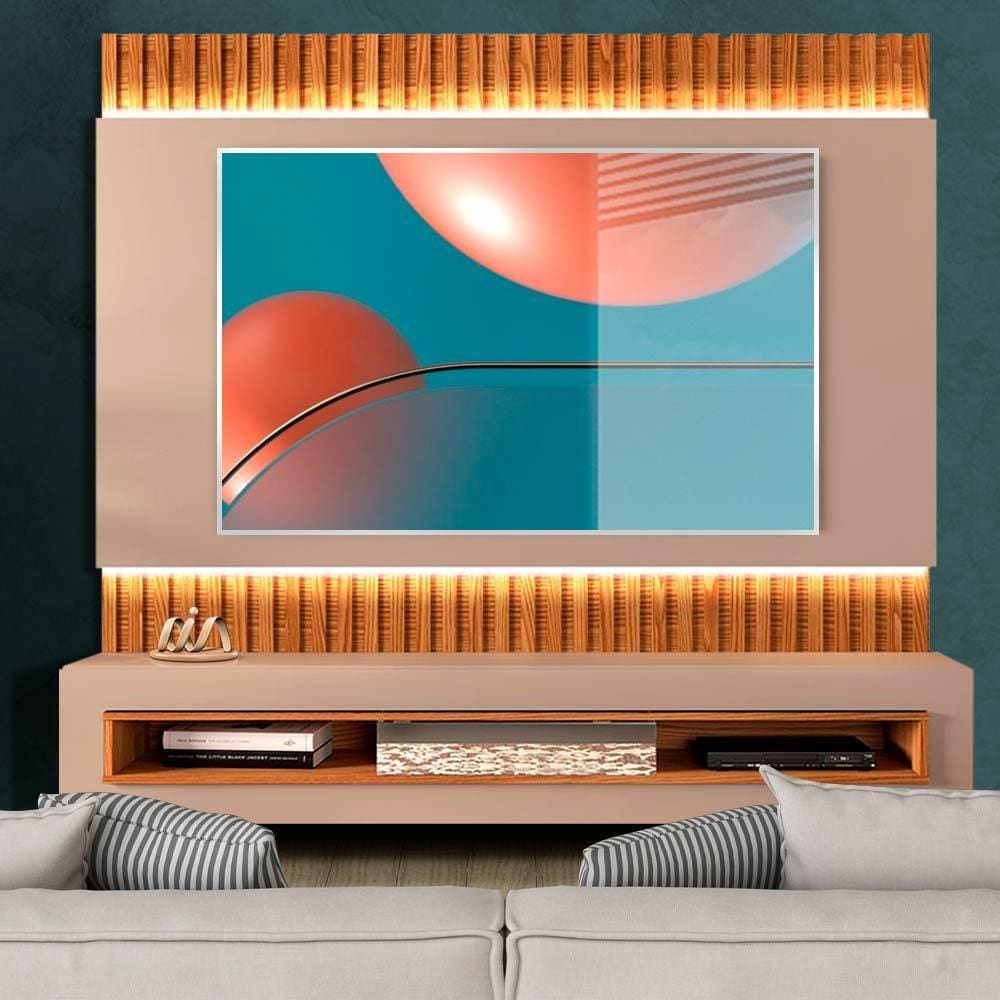 Painel tv 55 polegadas mdf ripado | Casas Bahia