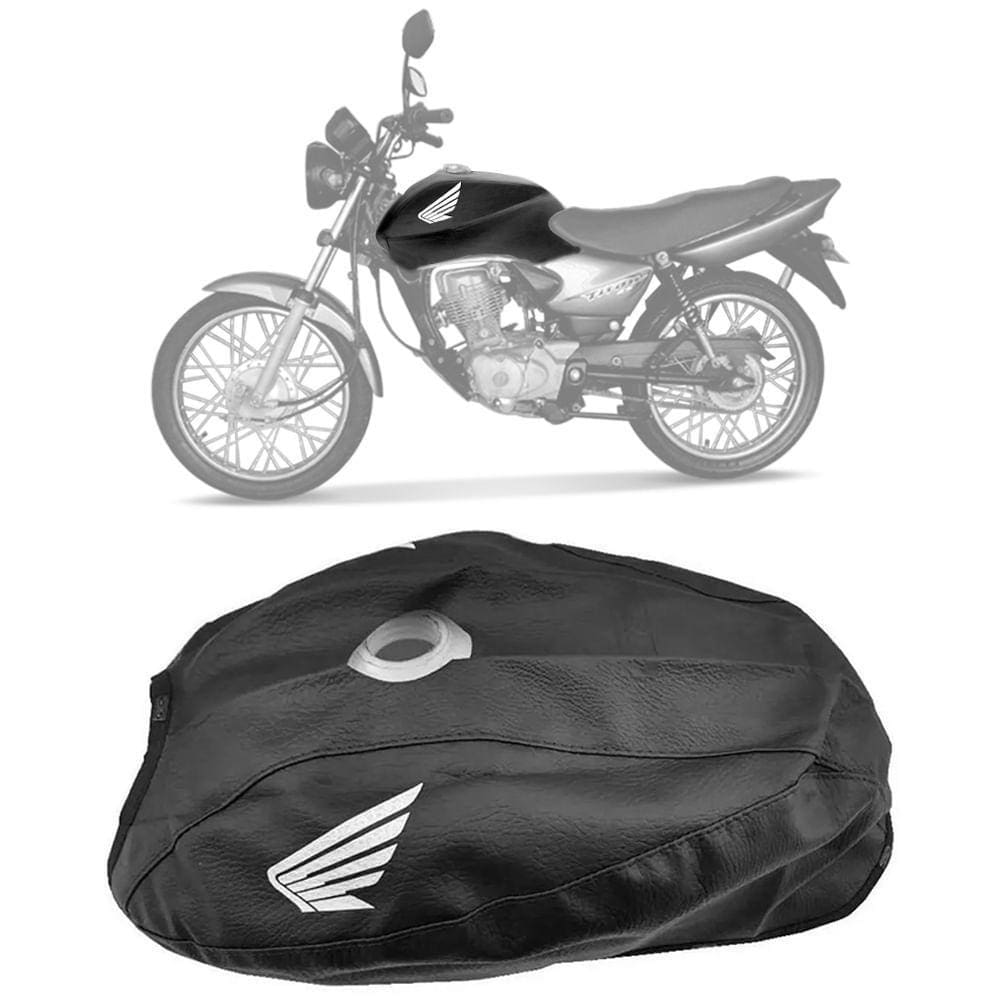 Capa Tanque Titan 125 2000 A 2008 Fechada Preta Protercapas