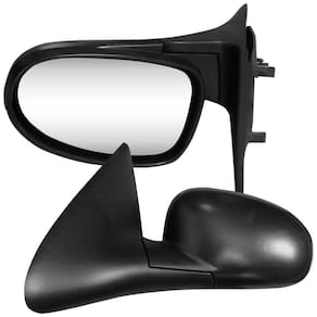 Par Retrovisor VW Gol 95 a 99 2 Portas Preto Sem Controle CarolCar