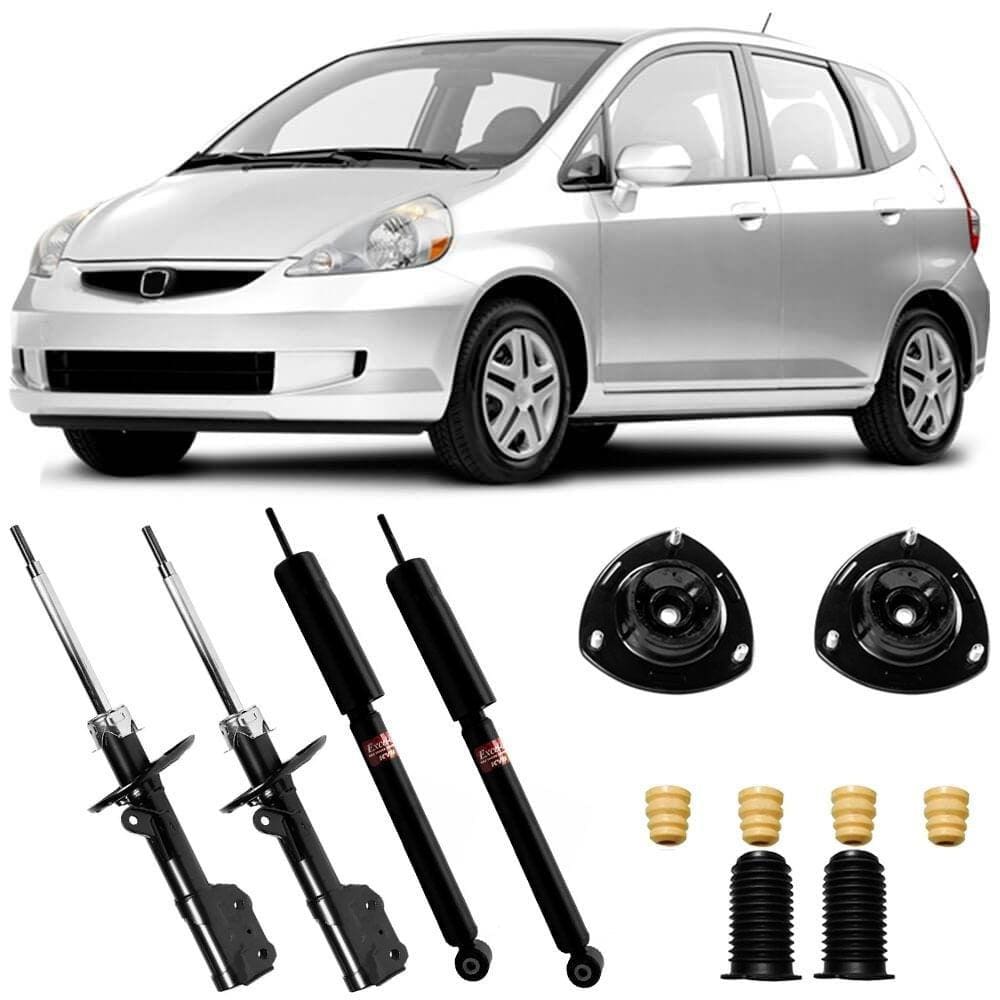 4 Amortecedor Honda Fit 2003 A 2008 Dianteiro Traseiro Kyb