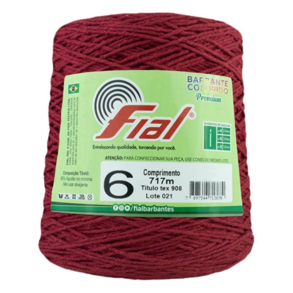 Barbante Colorido N06 700G - Fial 83-Bordo