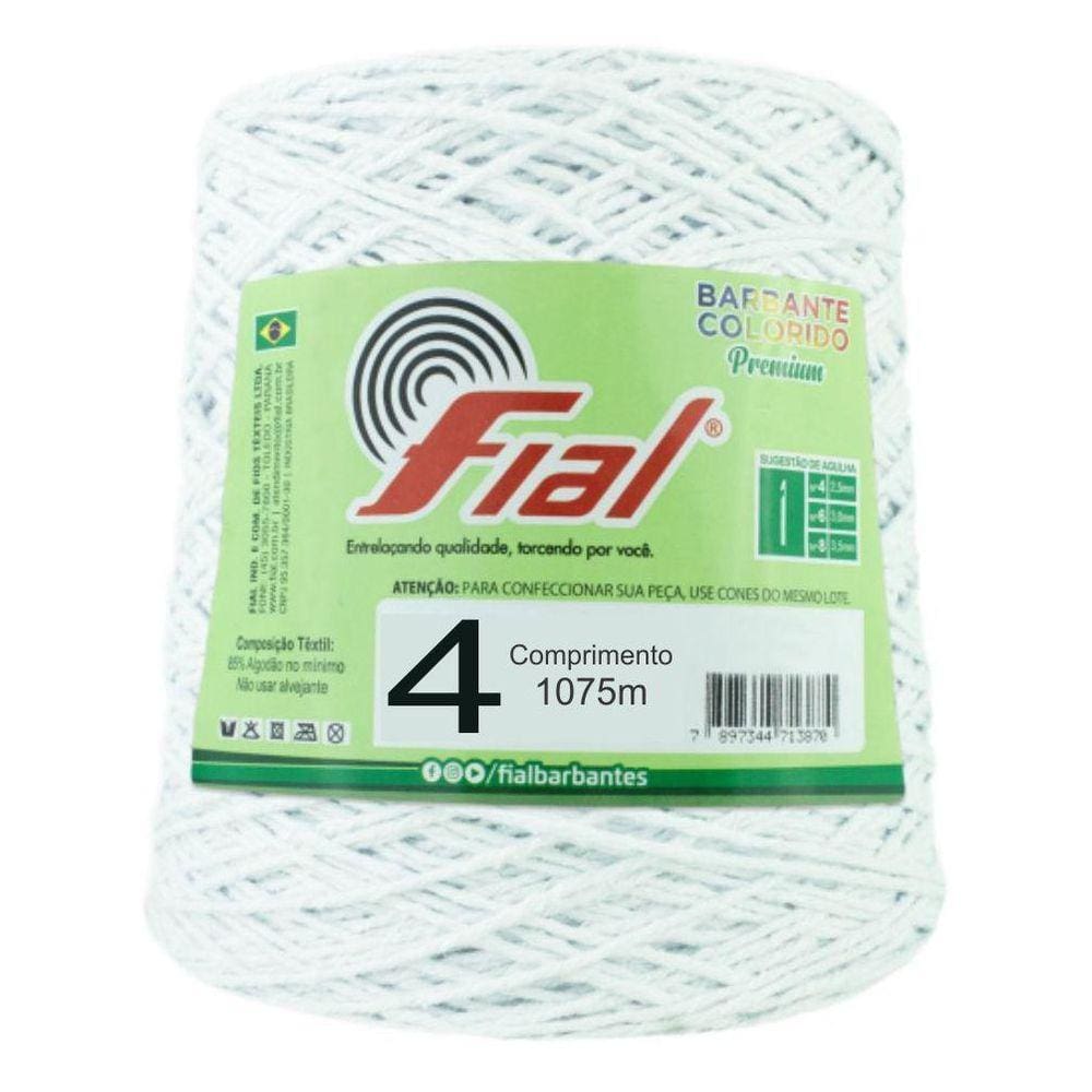 Barbante Colorido N04 700G - Fial 03-Branco
