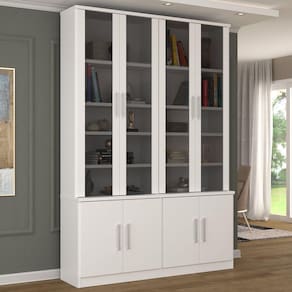 Estante para Livros 8 Portas Foscarini Branco