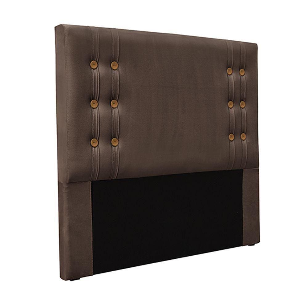 Cabeceira King Size 1,95m Kors Veludo Marrom Gran Belo