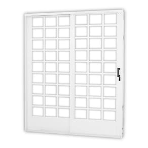 Porta de Correr 2 Folhas Divisor Quadri sem Vidro MGM Branco