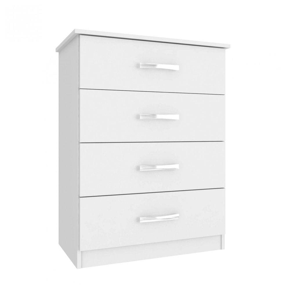 Cômoda de Bebê 4 Gavetas Maxi Espresso Móveis Branco