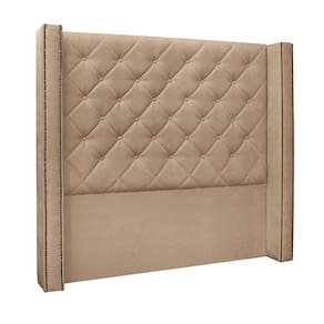 Cabeceira King Size 2,19m Loewe Suede Bege - Gran Belo