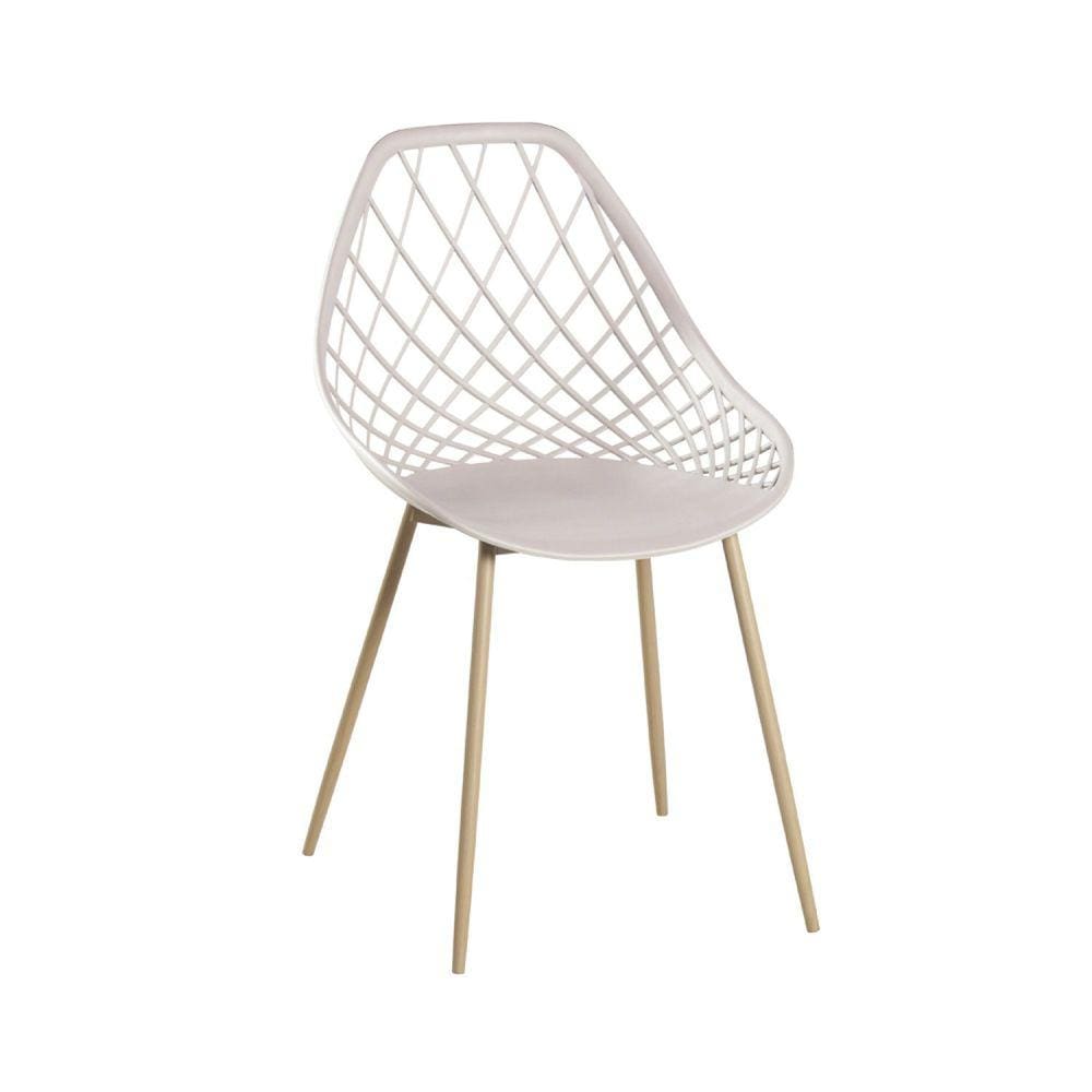 Cadeira Cloe Base Aço Rivatti Nude