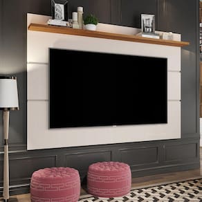 Painel para TV até 50 Polegadas Vivare New Giga Móveis Off White/Freijó
