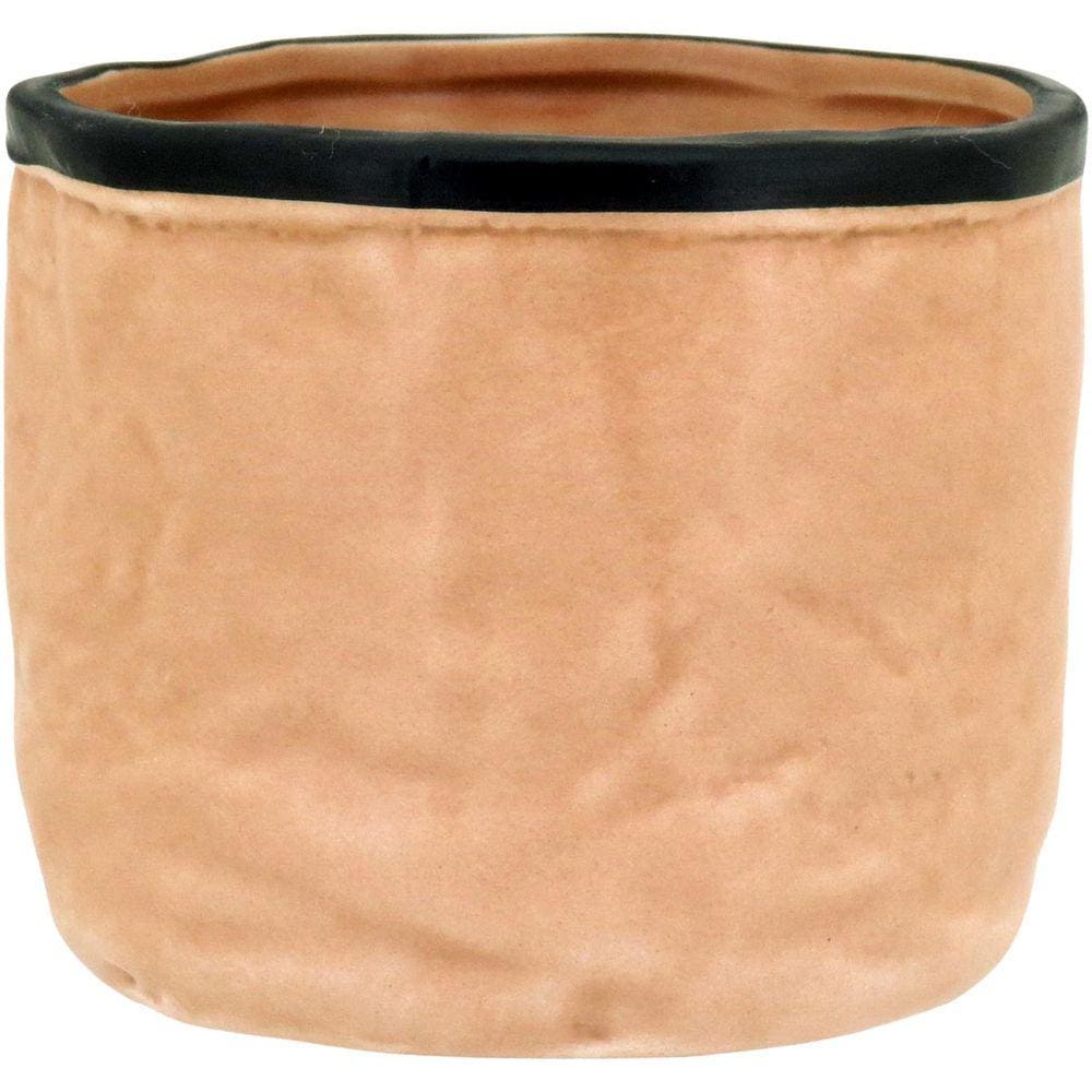 CACHEPÔ 10x12x12cm CERÂMICA BEGE