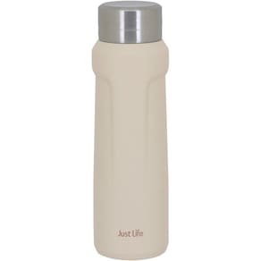 JUST LIFE GARRAFA TÉRMICA 23x7x7cm 500ml INOX BRANCO PAREDE DUPLA