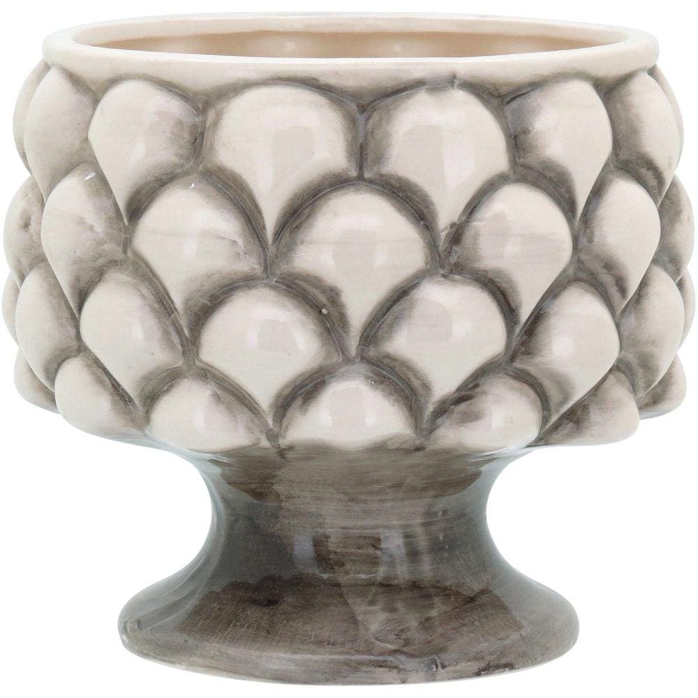 CACHEPÔ 15x16x16cm CERÂMICA CREME