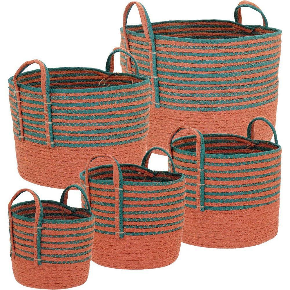 Cesta Fibra Color 5Pç