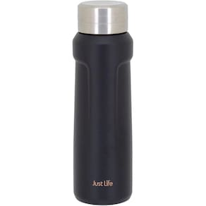 JUST LIFE GARRAFA TÉRMICA 23x7x7cm 500ml INOX PRETO PAREDE DUPLA