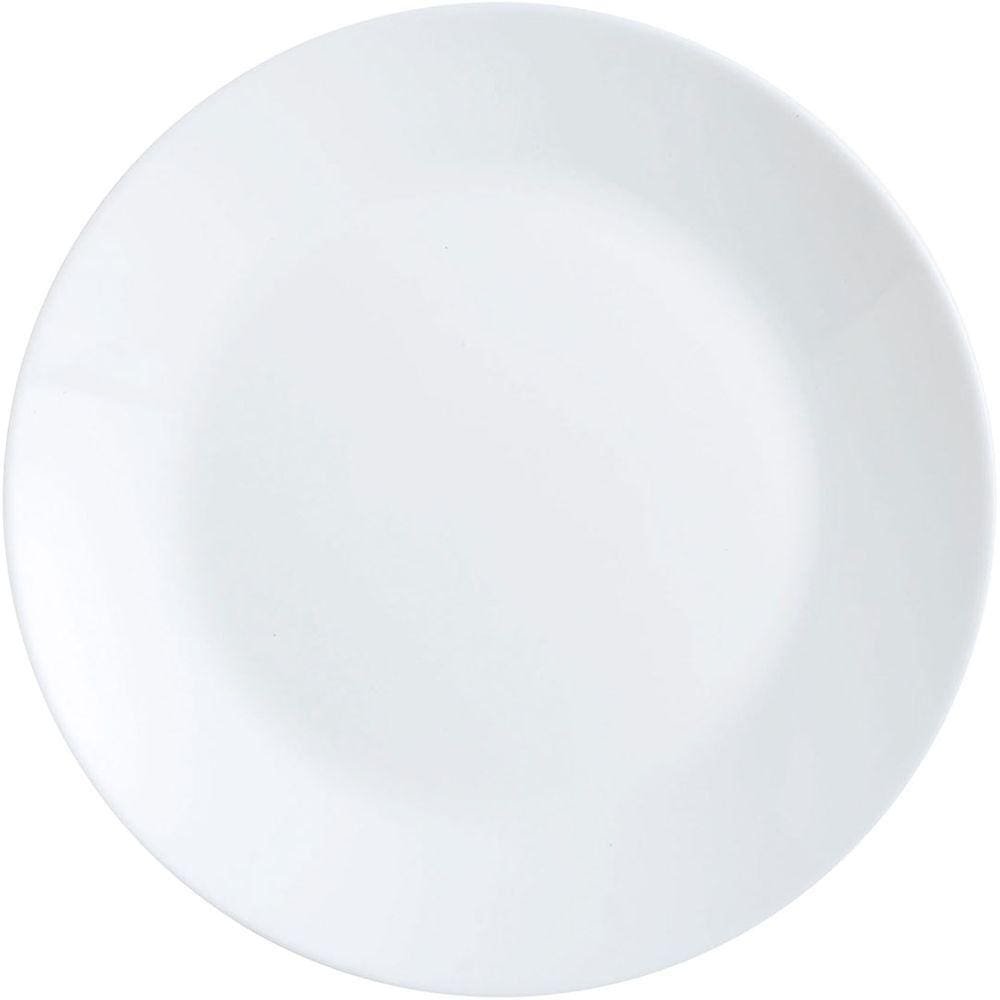 ARCOPAL ZELIE PRATO RASO 3x25x25cm VIDRO TEMPERADO BRANCO 6PÇ