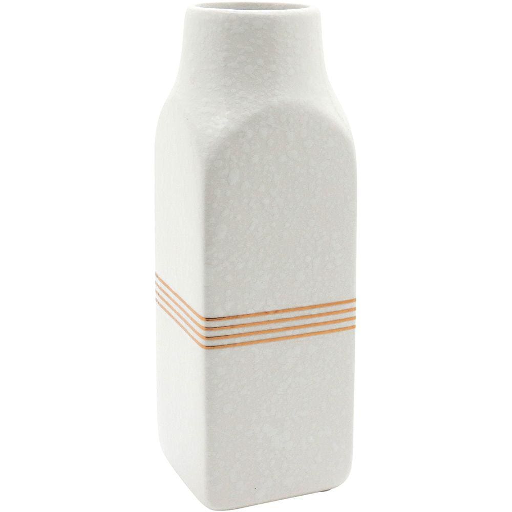 TINNA VASO 25x9x9cm CERÂMICA BRANCO