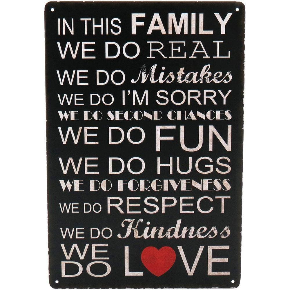 RETRO PLACA DECORATIVA 30x20xMETAL PRETO