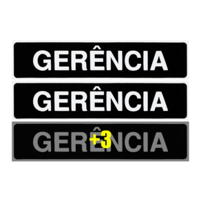 Combo 6 Placas De Sinalização Gerência 30x7 Acesso - A-405 F9e