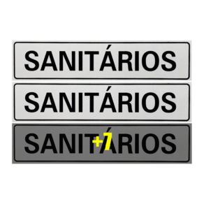 Combo 10 Placas De Sinalização Sanitários 30x7 Acesso - B-502 F9e