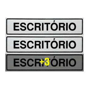 Combo 6 Placas De Sinalização Escritório 30x7 Acesso - B-504 F9e