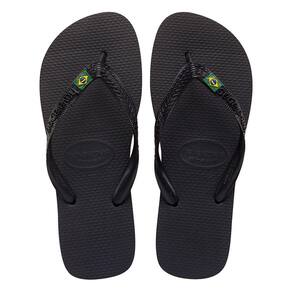 Sandálias Havaianas Brasil Preto Tamanho 37/38 1 Par