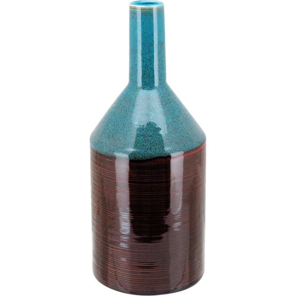 JAVA GARRAFA DECORATIVO 26x11x11cm CERÂMICA MARROM